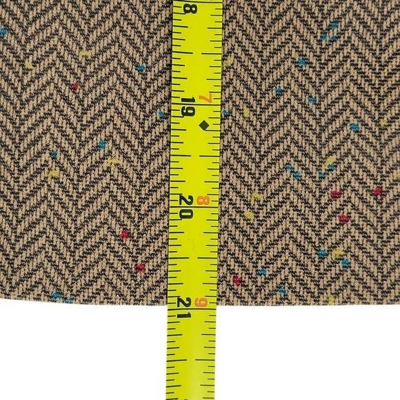 CAbi Herringbone Blazer Size M Brown Speckle Fleck Penny 2 Chest 2 Patch Pockets - Picture 9 of 12